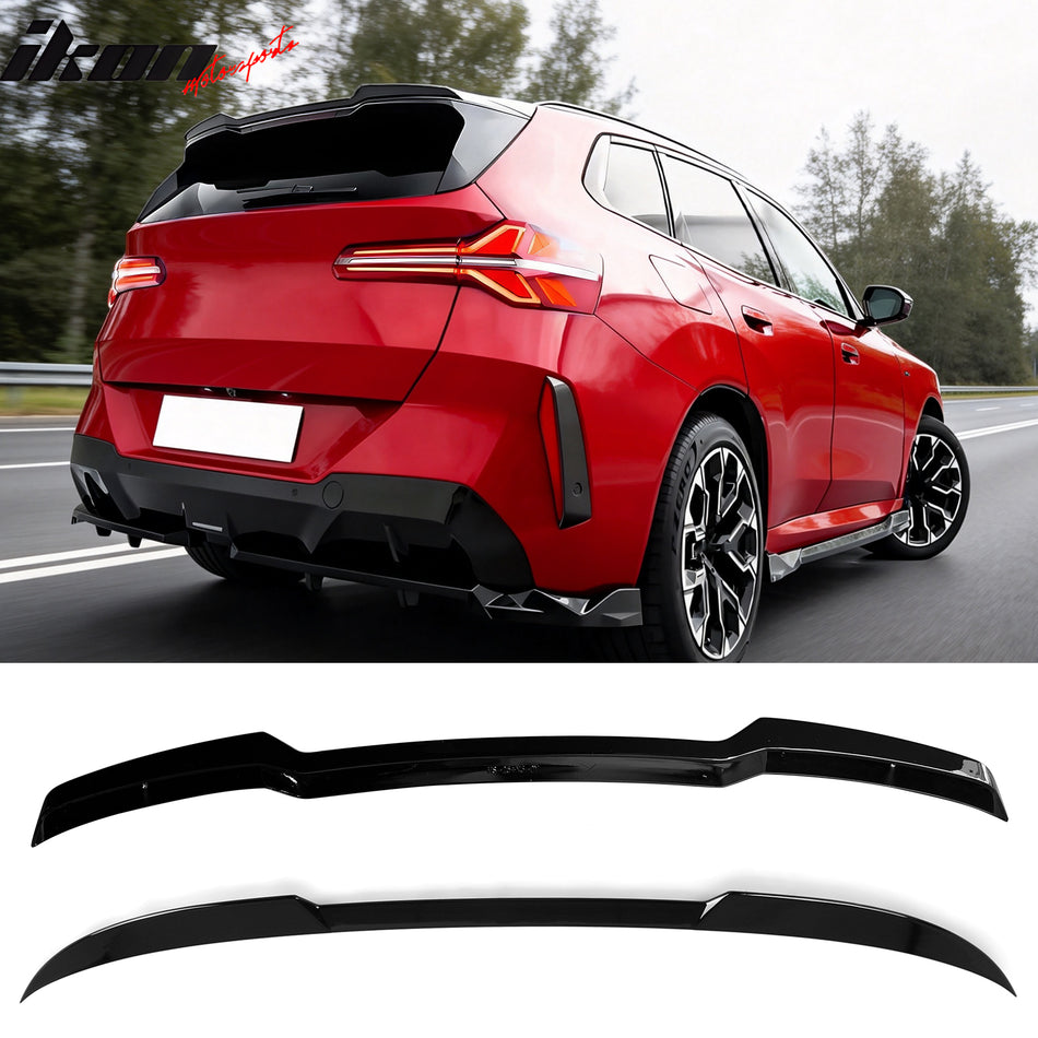 2025-2026 BMW X3 G45 IKON Style Gloss Black Rear Roof Spoiler + Trunk Spoiler ABS