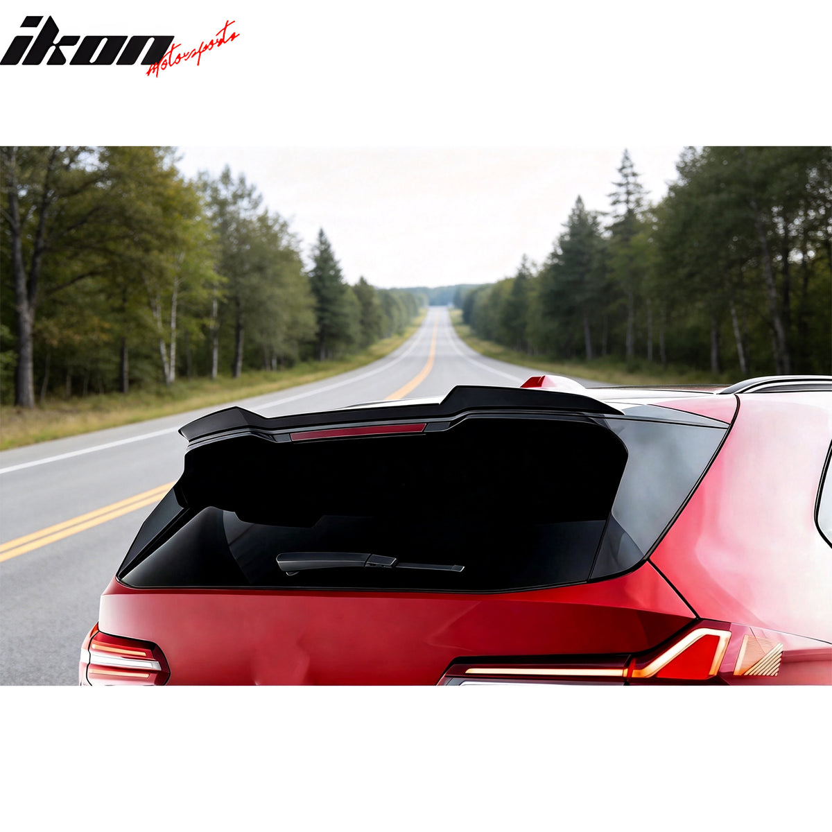 Fits 25-26 BMW X3 G45 IKON Style Gloss Black Roof Spoiler + Trunk Spoiler ABS