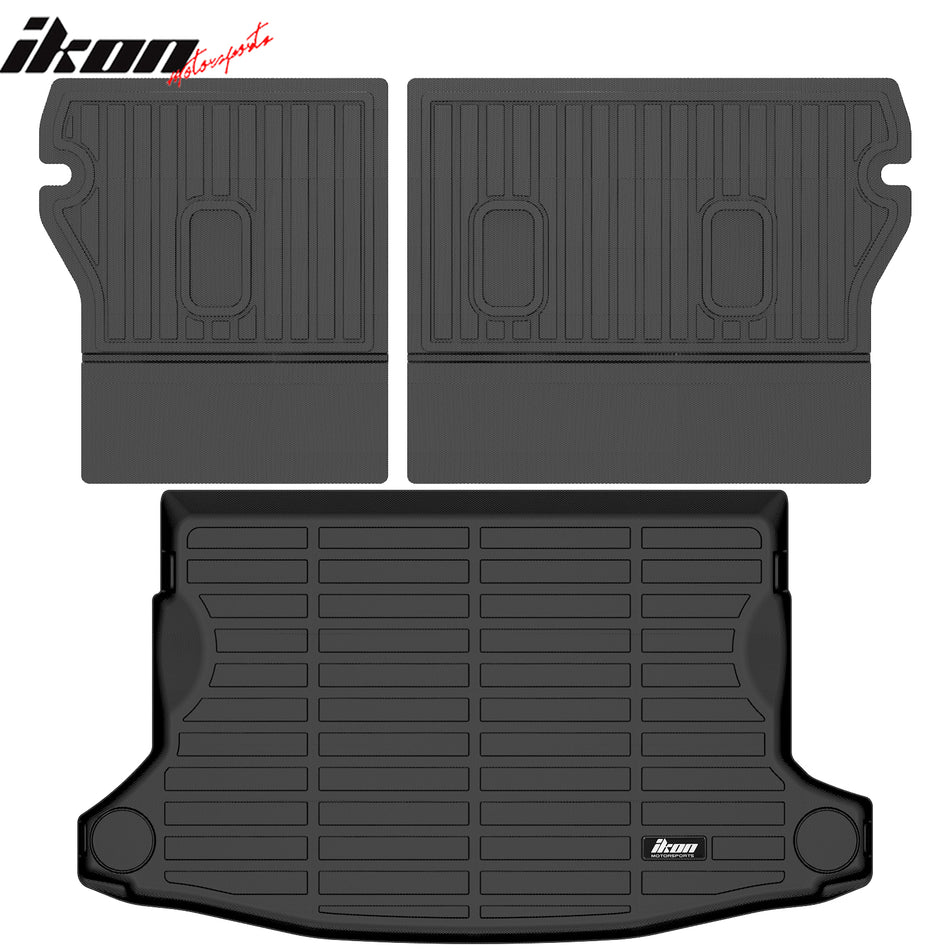 2024-2026 Subaru Crosstrek 3D TPE All Weather Heavy Duty Waterproof Anti-Slip Interior Cargo Liner Carpets Backrest + Rear Trunk Mats 3PCS