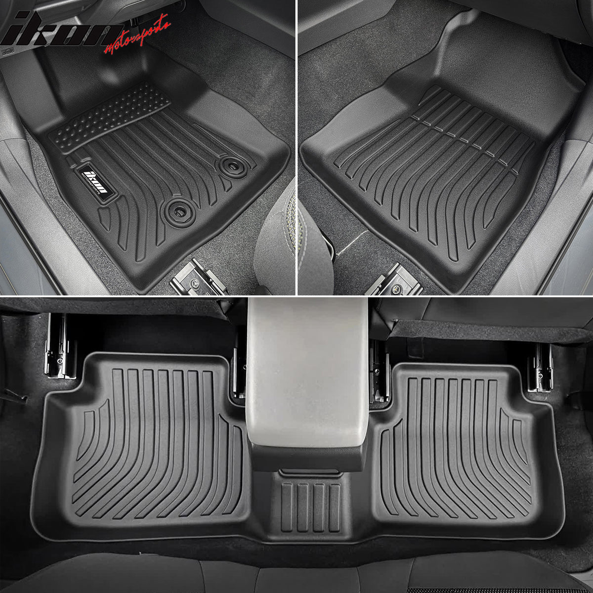 Fits 24-26 Subaru Crosstrek TPE All Weather 3D Backrest + Floor + Trunk Mats