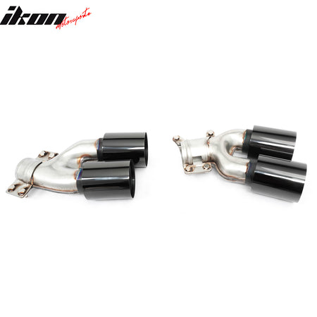 Fits 17-20 BMW 5 Series G30 M Sport LED Rear Diffuser CF Look Fin w/Quad Exhaust