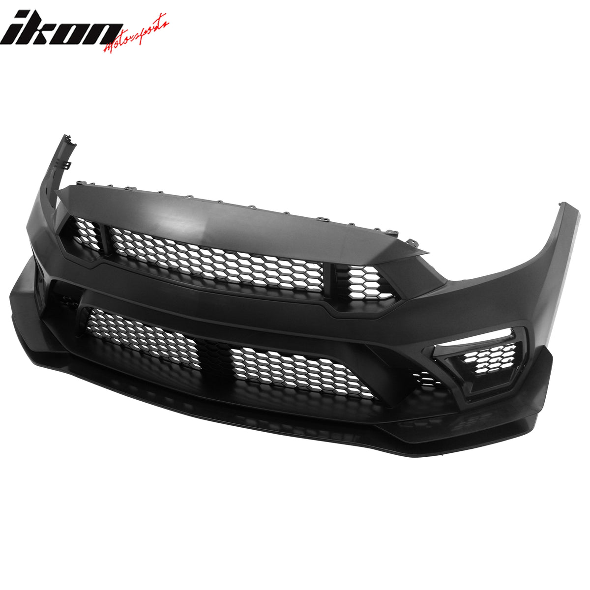 Fits 15-17 Ford Mustang GTD Style Front Bumper Conversion W/ Grilles + Front Lip