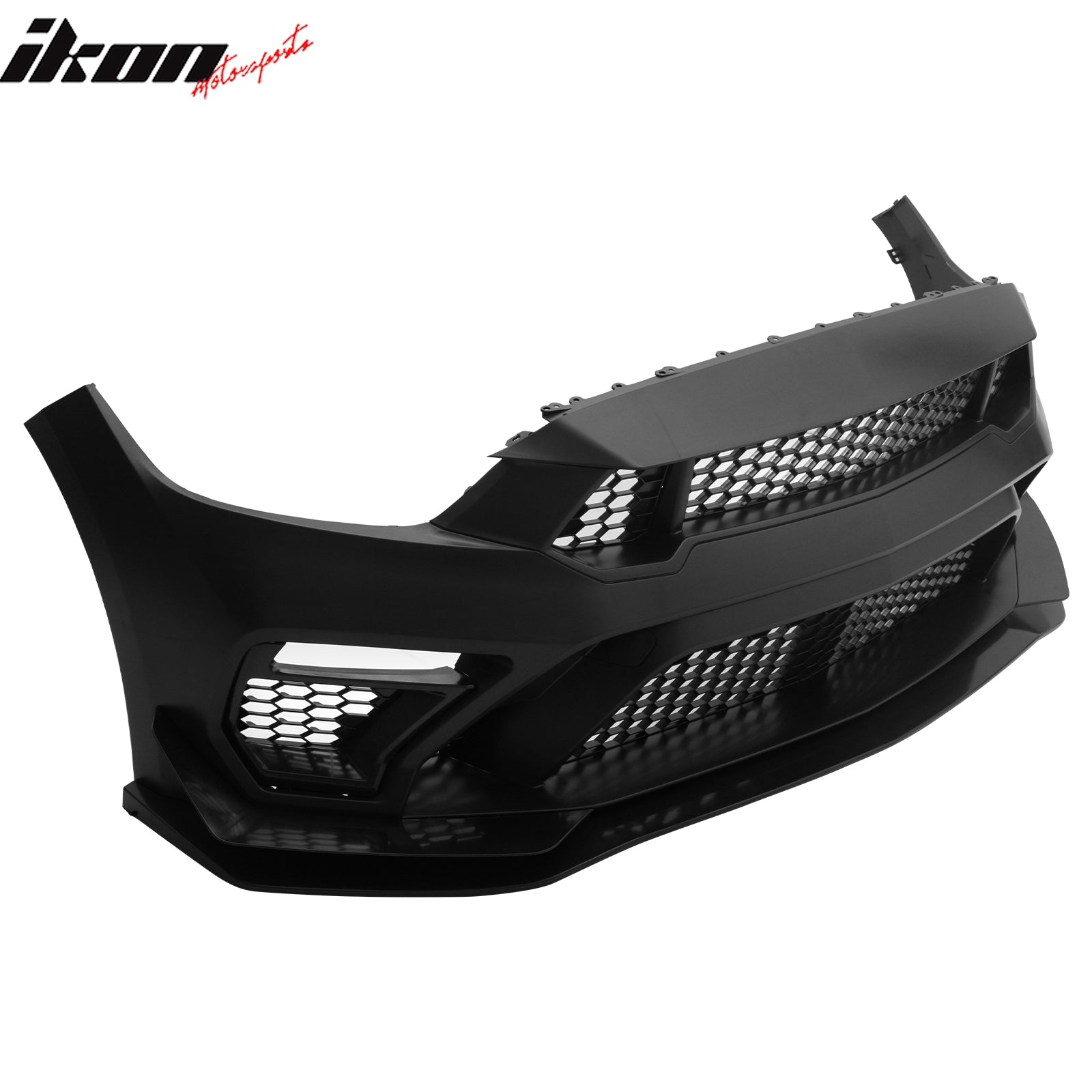 For 15-17 Ford Mustang GTD Style Front Bumper Conversion + Fender + Hood +Grille