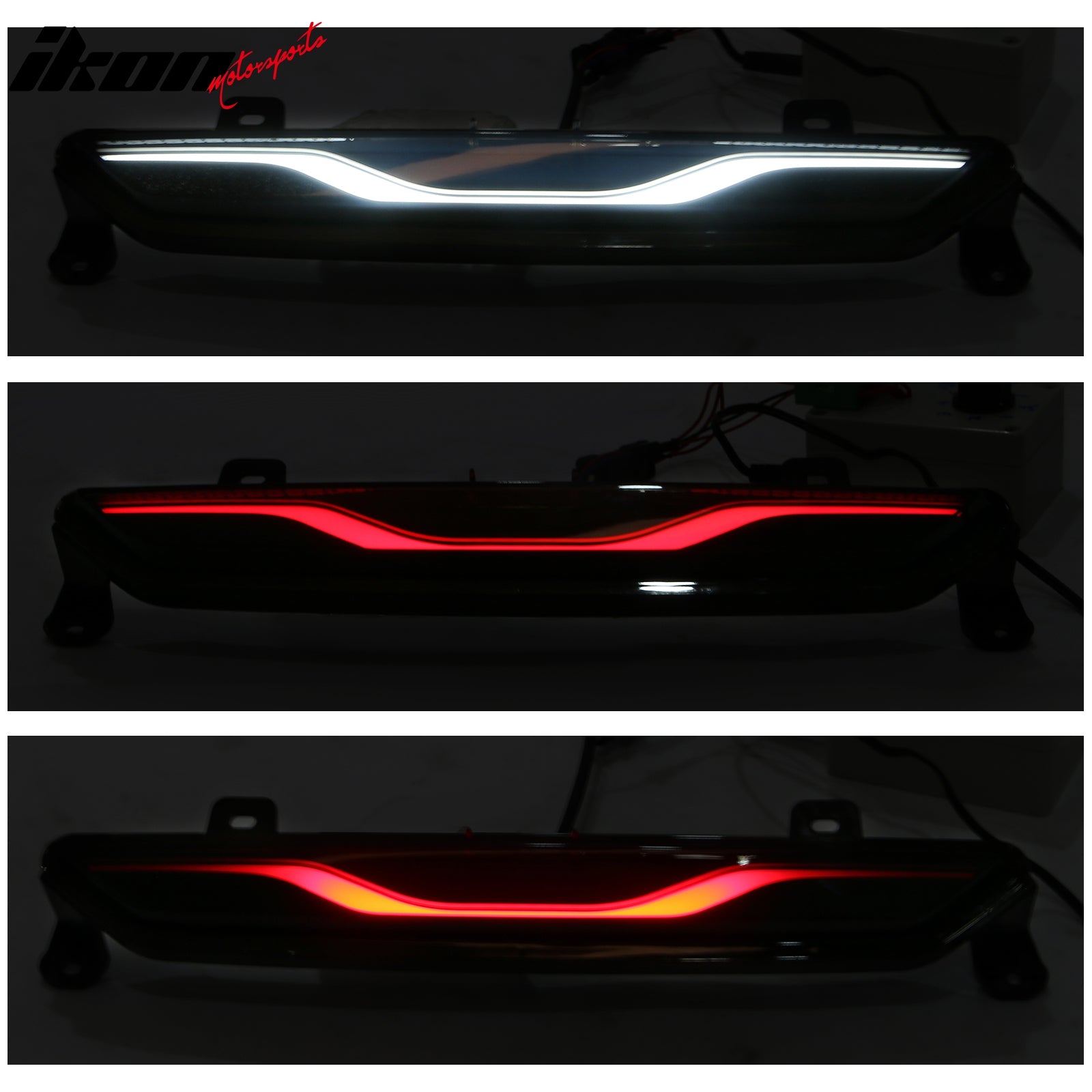 Fits 15-23 Mustang Dark Horse Rear Bumper + Rock Diffuser +GT-C Light +Reflector