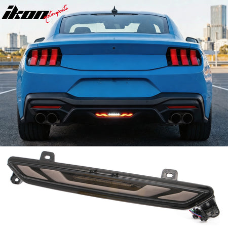 Fits 15-23 Mustang Dark Horse Rear Bumper + Rock Diffuser +GT-V Light +Reflector