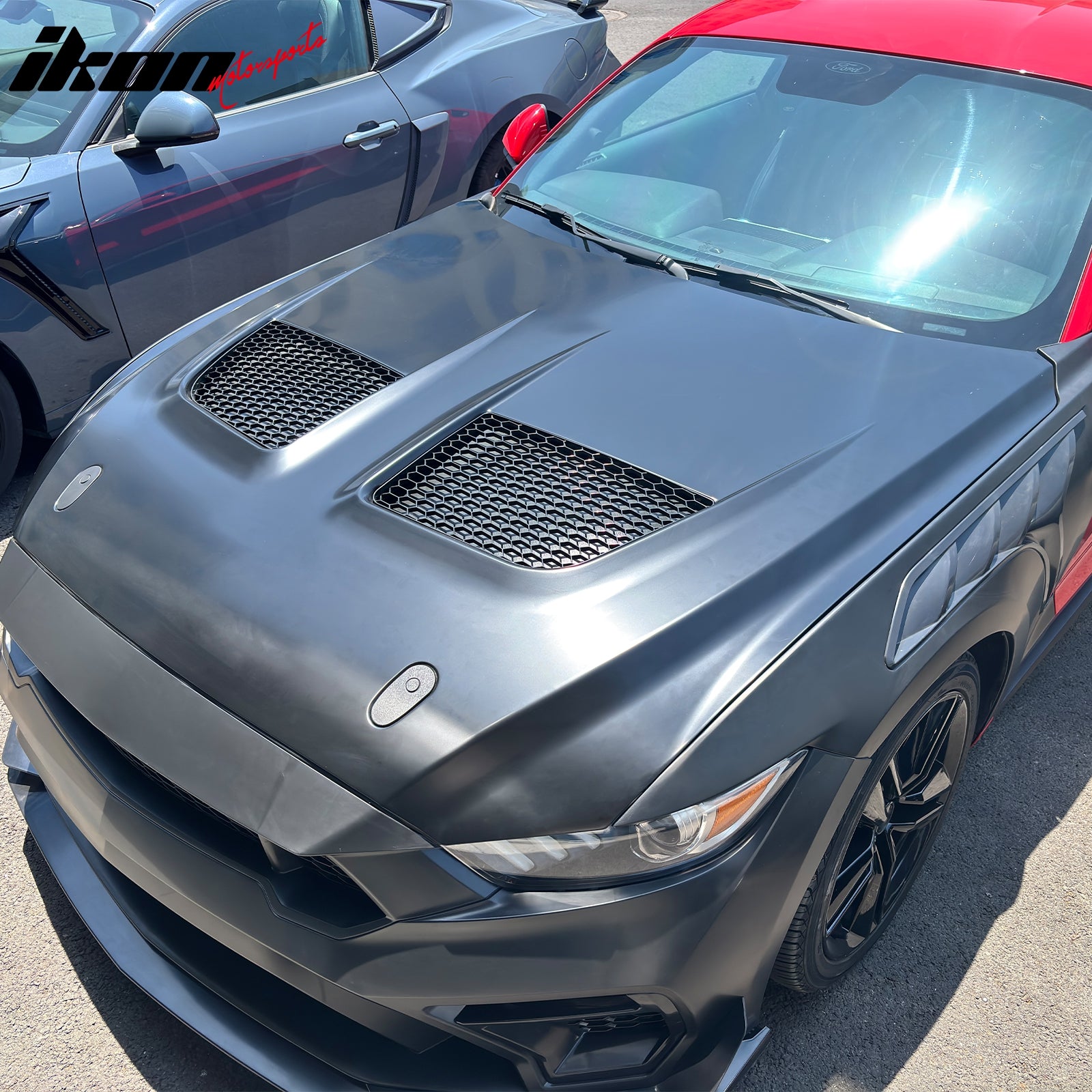 For 15-17 Ford Mustang Bumper Conversions + Fender + Hood + Grille + Side Skirts