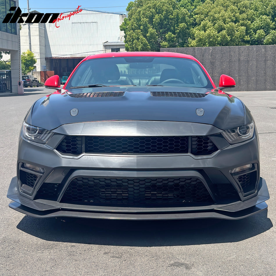 For 15-17 Ford Mustang Bumper Cover + Fender + Hood + Diffuser +Side Skirts