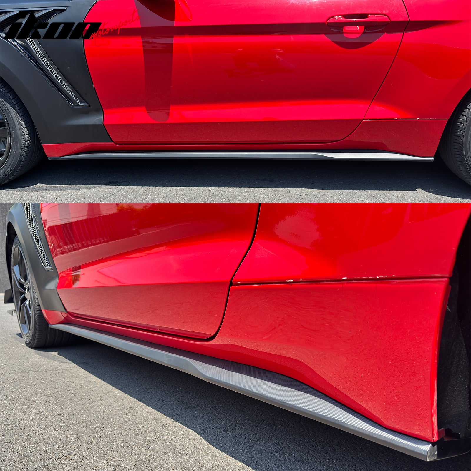 For 15-17 Ford Mustang Bumper Conversion + Fender + Hood + Diffuser +Side Skirts