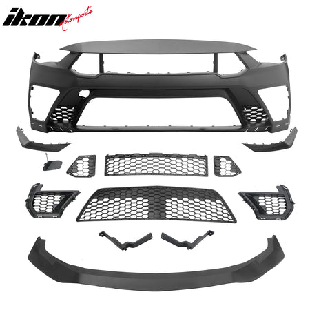 For 18-23 Ford Mustang Bumper Conversions + Fender + Hood + Grille + Side Skirts