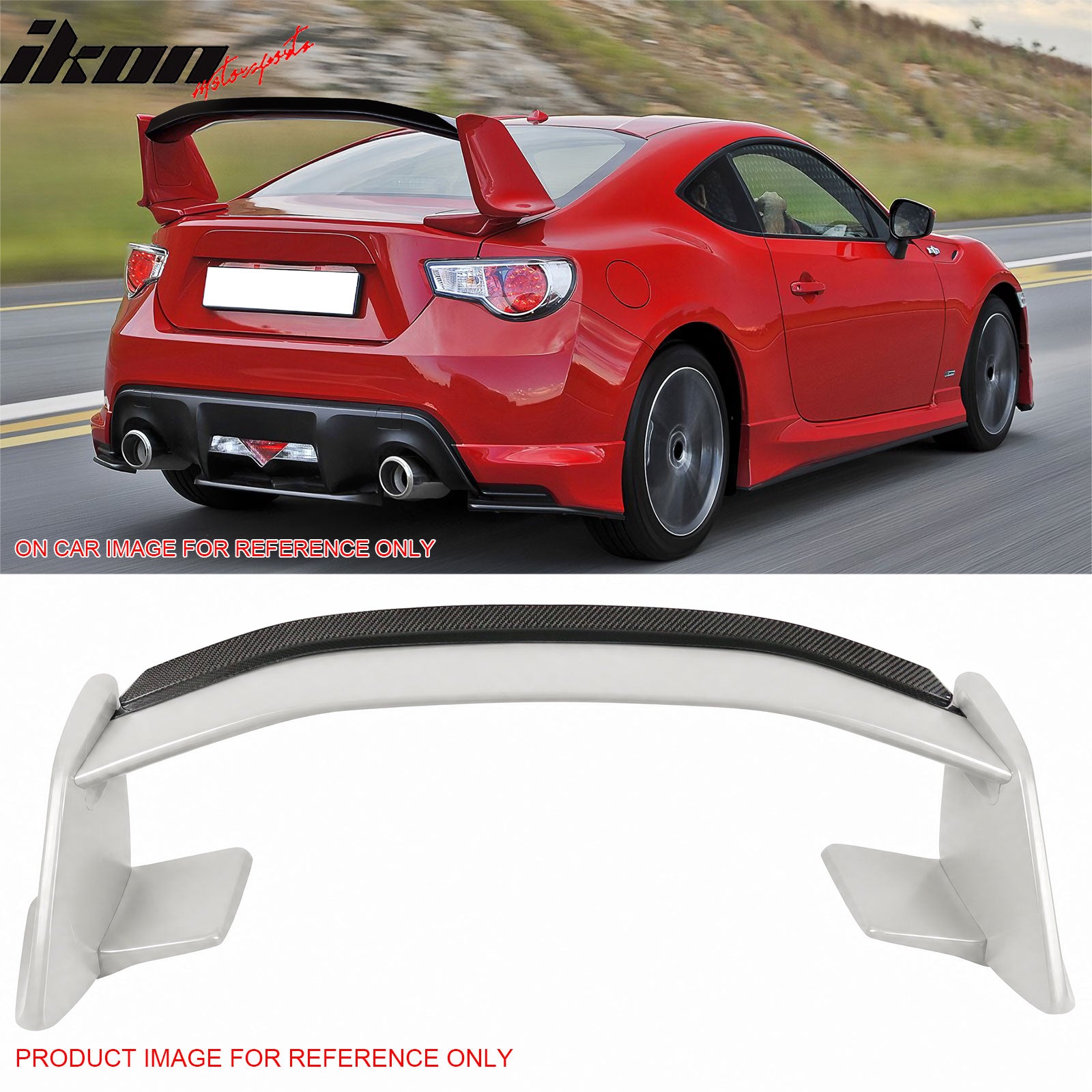 Fits 13-20 Scion FR-S/Subaru BRZ/86 #37J White Trunk Spoiler + CF
