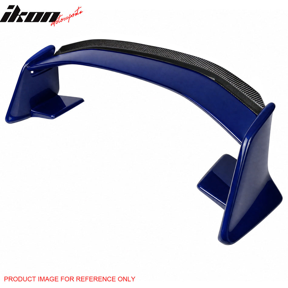 Fits 13-20 Scion FR-S/Subaru BRZ/86 #E8H Blue Trunk Spoiler + CF Gurney Flap