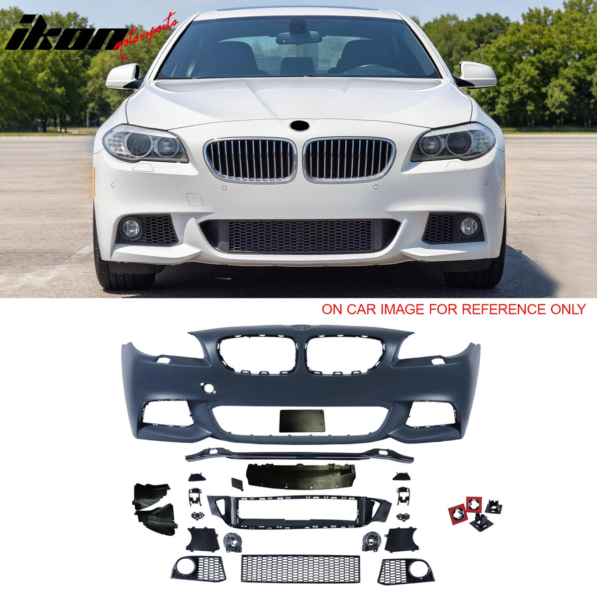 Fits 11-16 BMW 5-Series F10 M-Tech Front Rear Bumper +528i Diffuser +Side Skirts