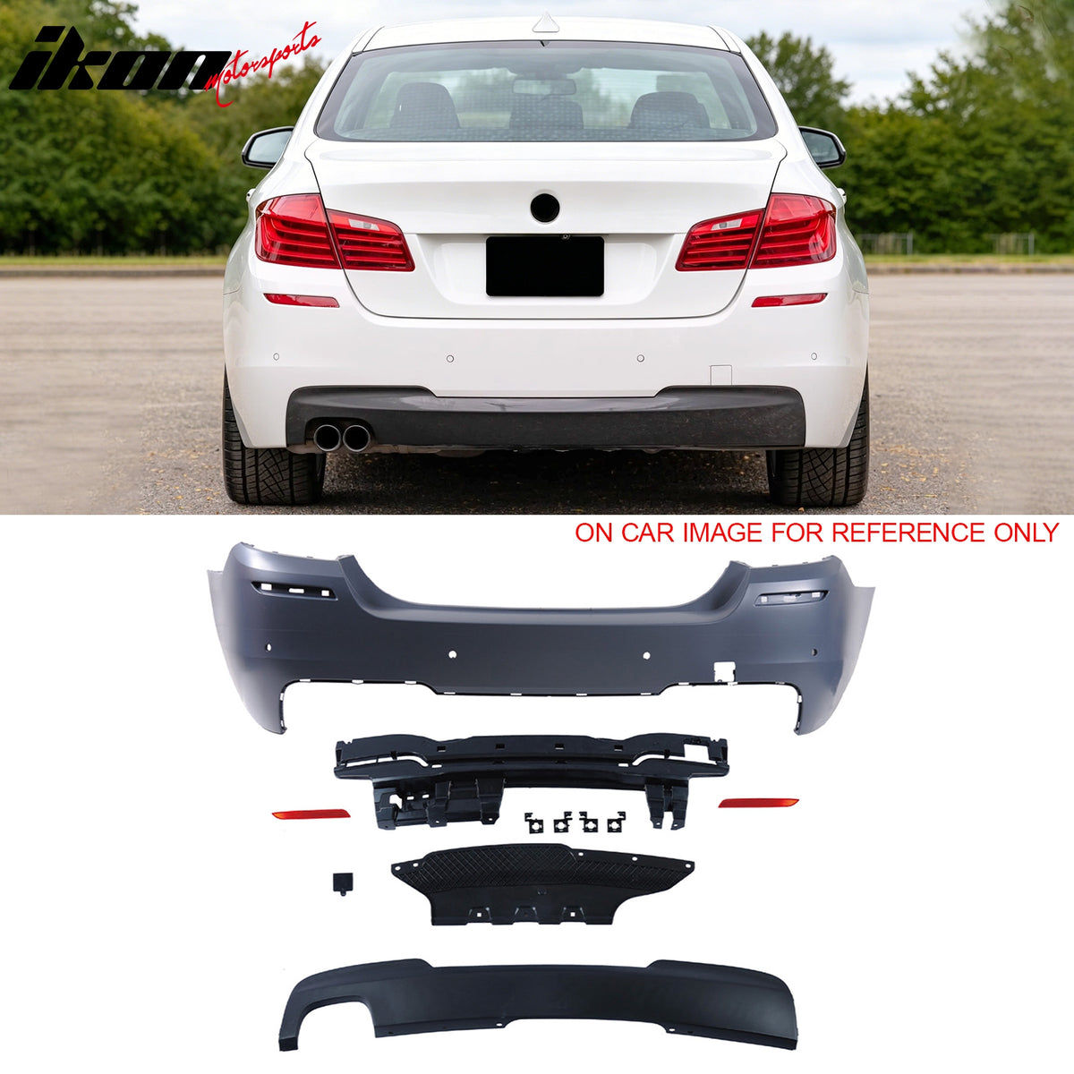 Fits 11-16 BMW 5-Series F10 M-Tech Front Rear Bumper +528i Diffuser +Side Skirts