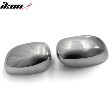 IKON MOTORSPORTS Mirror Cover, Compatible with 2005-2010 Chrysler 300, 2006-2010 Dodge Charger, 2005-2008 Magnum, Chrome ABS Rear View Mirror Protector Full Cap, 2PCS