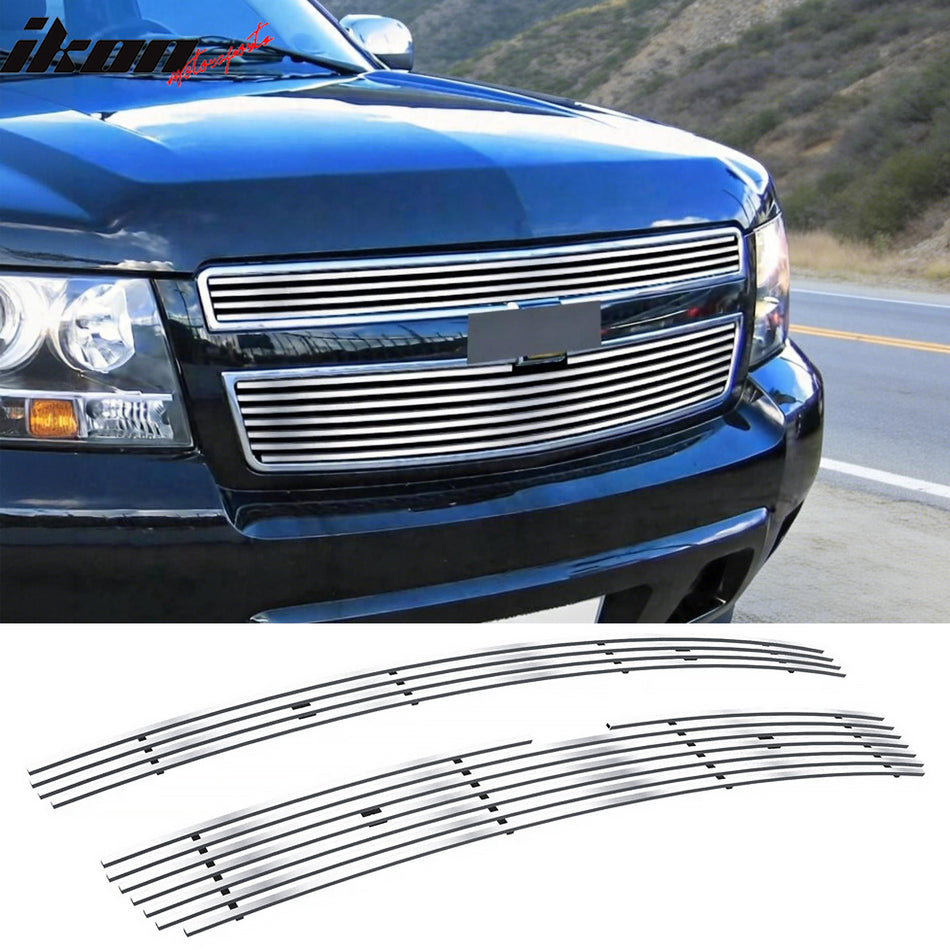 2009-2014 Chevy Tahoe Hybrid Chrome Front Upper Billet Grille Insert
