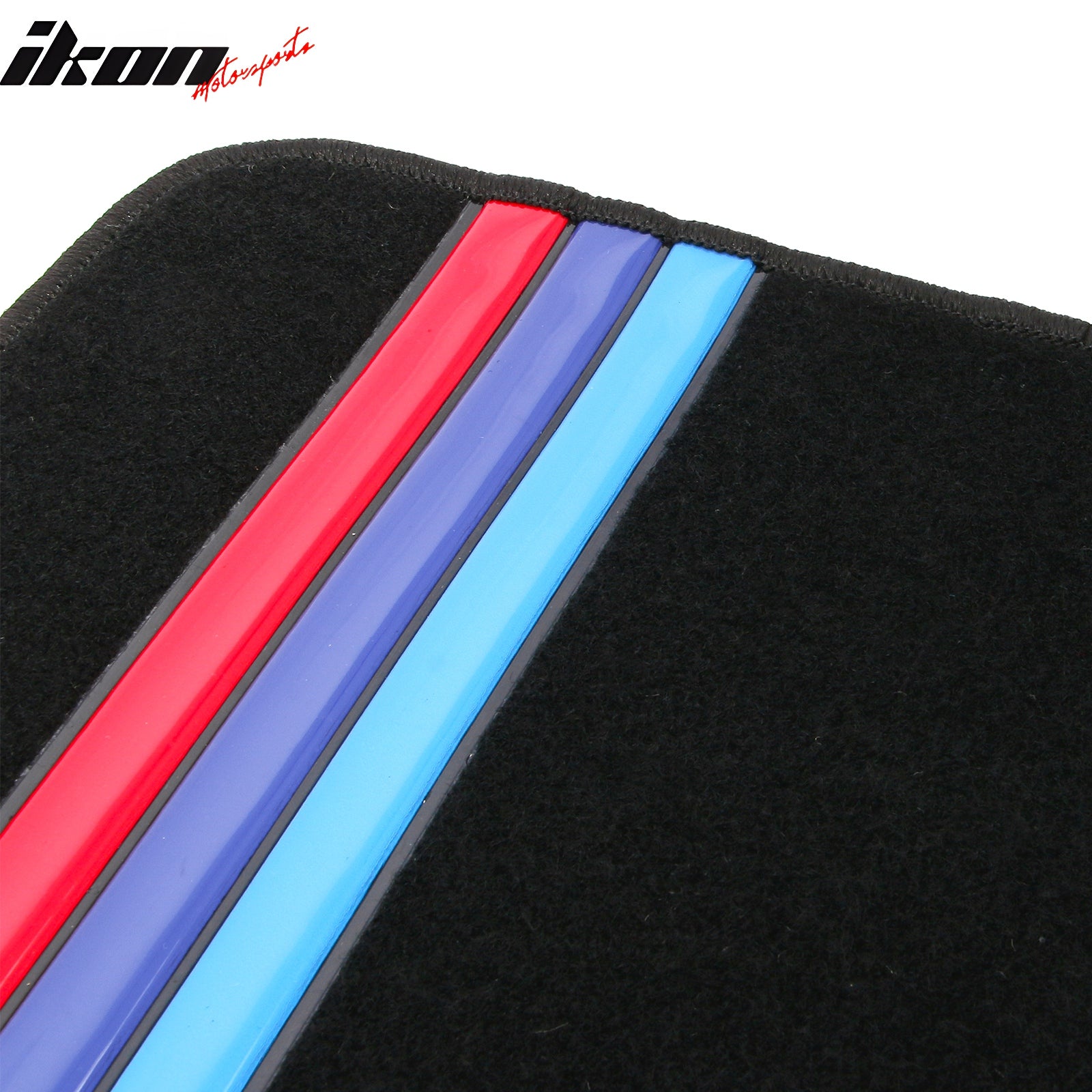 05-10 E60 5-Series Front Rear 4PCS Car Floor Mats W/3 Color Stripes FOR: (BMW)