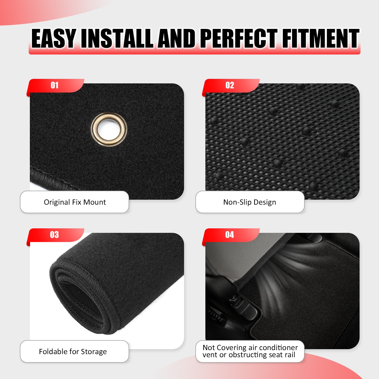 Fits 01-05 Honda Civic Car Floor Mats Front & Rear