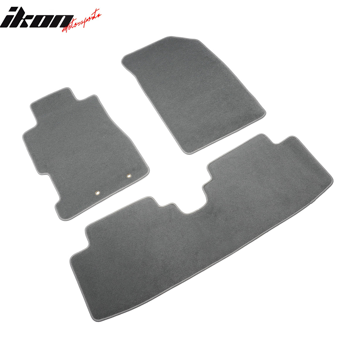 Fits 01-05 Honda Civic Floor Mats Front & Rear Gray 3PCS - Nylon