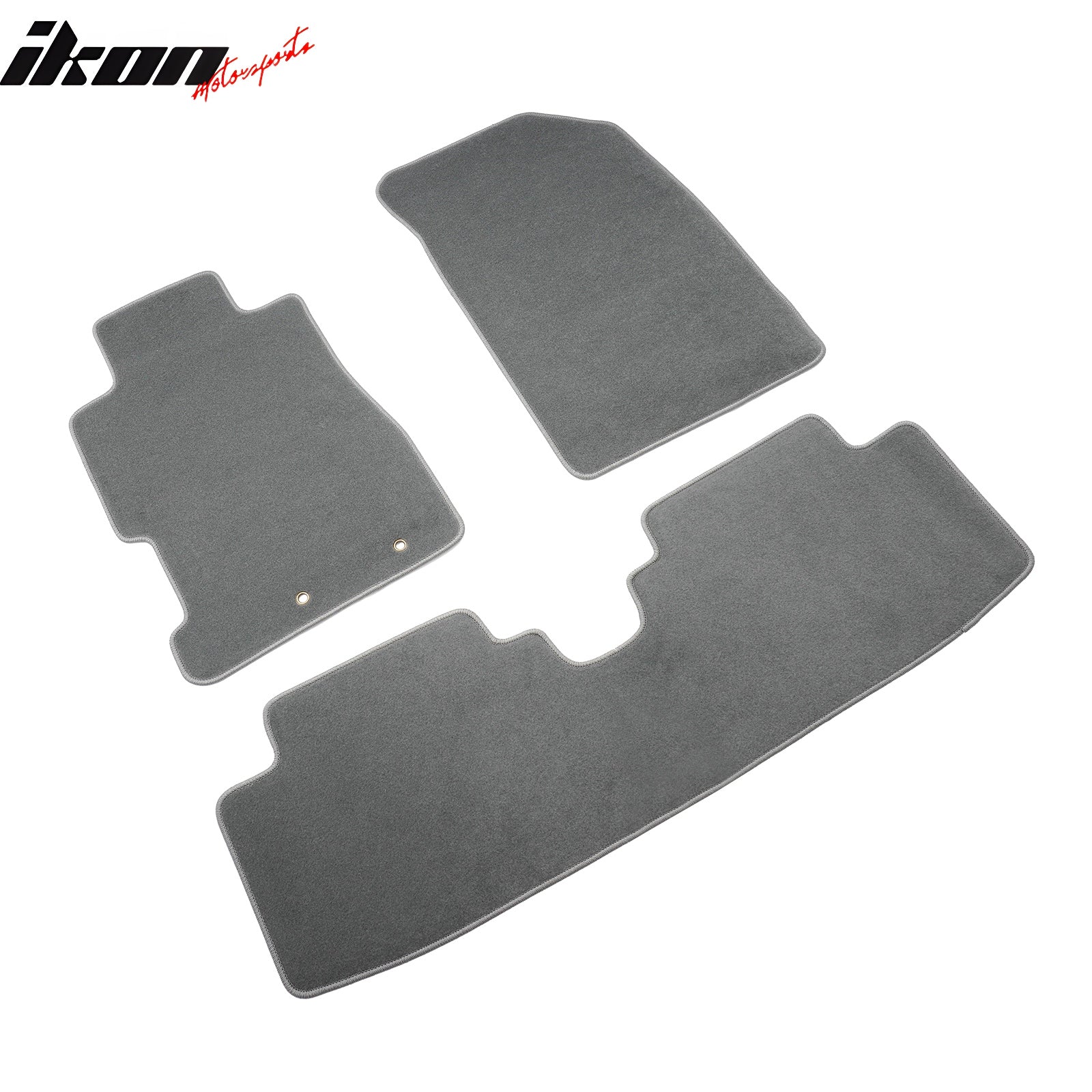 Fits 01-05 Honda Civic Floor Mats Front & Rear Gray 3PCS - Nylon