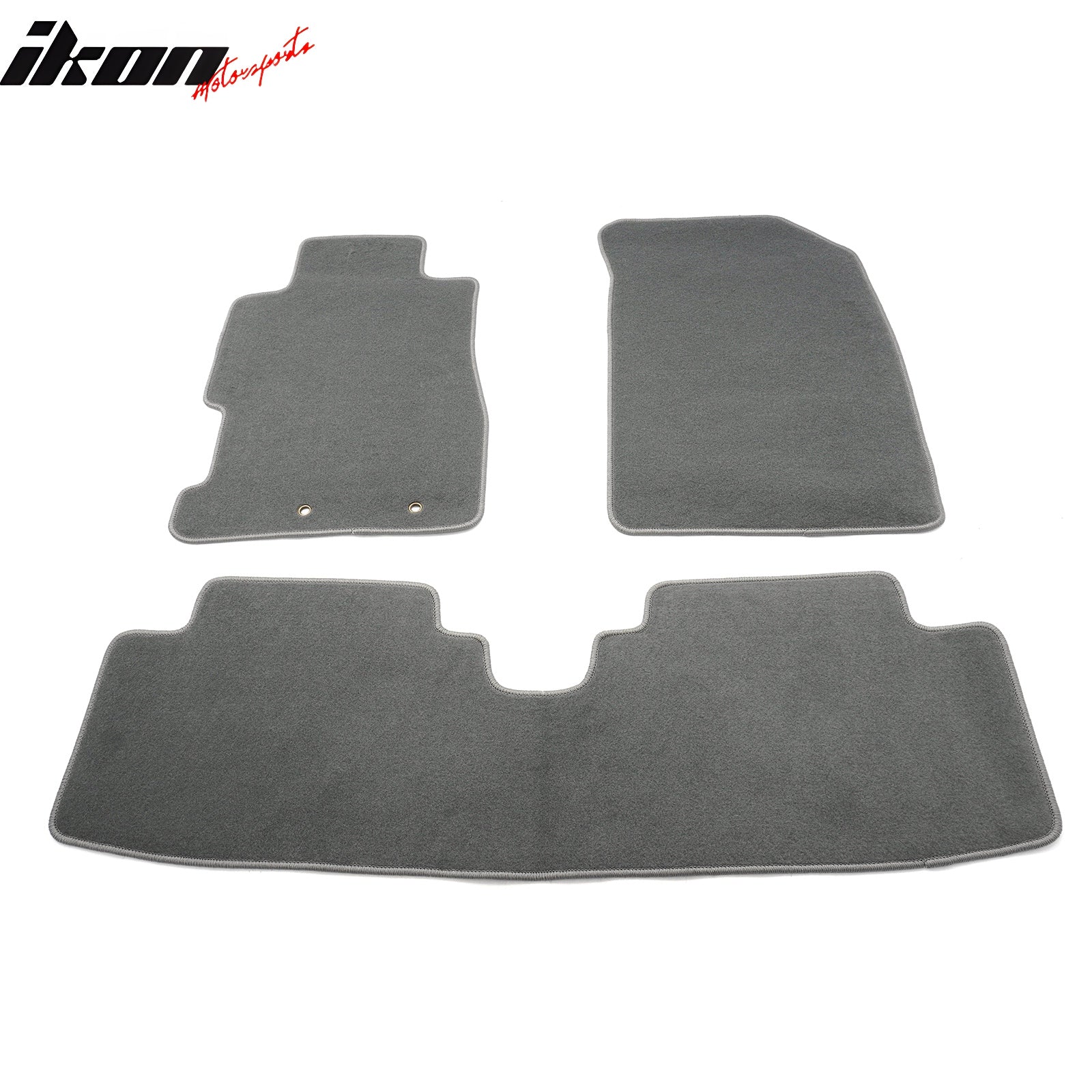 Fits 01-05 Honda Civic Floor Mats Front & Rear Gray 3PCS - Nylon
