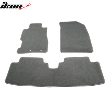 Fits 01-05 Honda Civic Floor Mats Front & Rear Gray 3PCS - Nylon