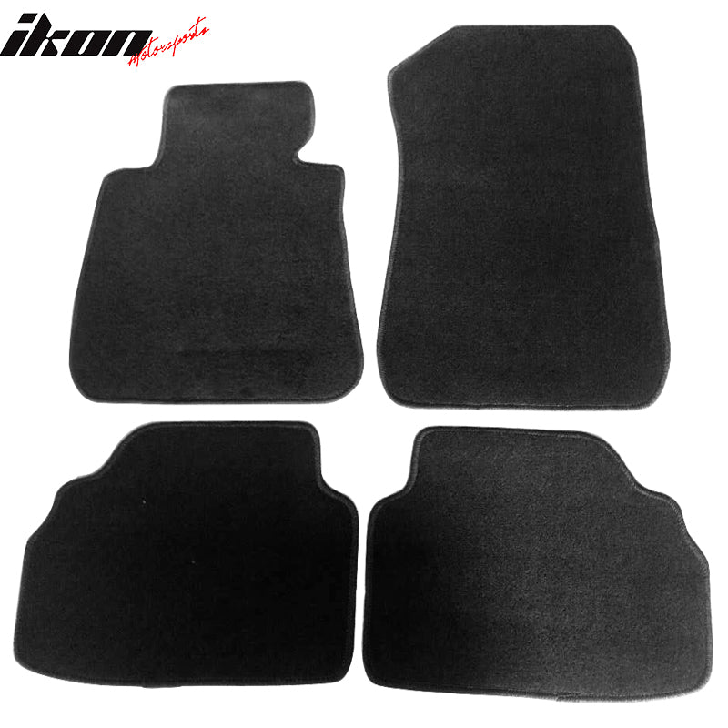 06-11 E90 3 Series Auto Floor Mat Liner Nylon Front Rear Carpet Black FOR: (BMW)