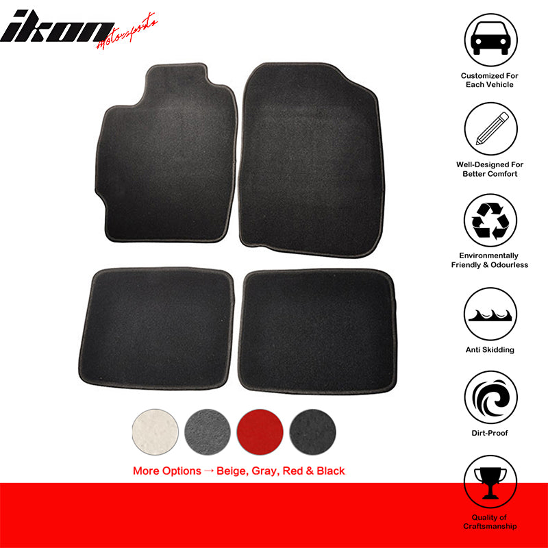 Car Floor Mat for 2004-2010 Scion tC Nylon Black Front Rear