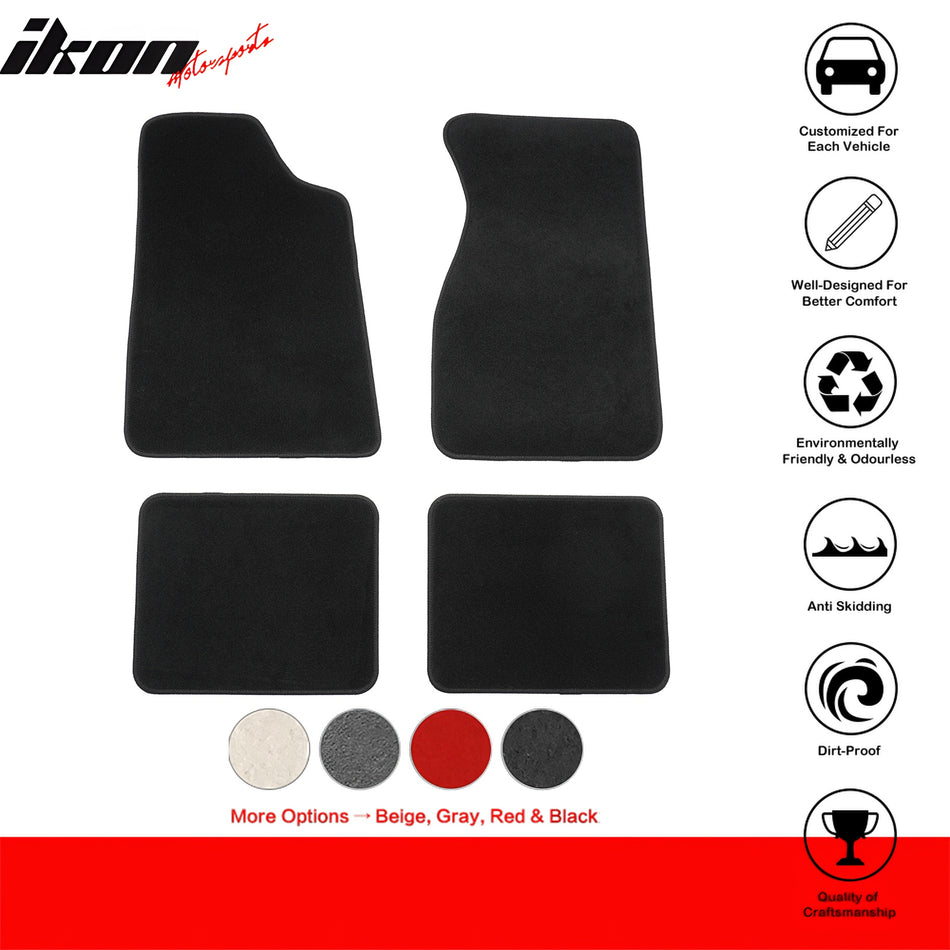 Floor Mat for Ford Mustang Coupe 1979-1993 Black Carpets Nylon