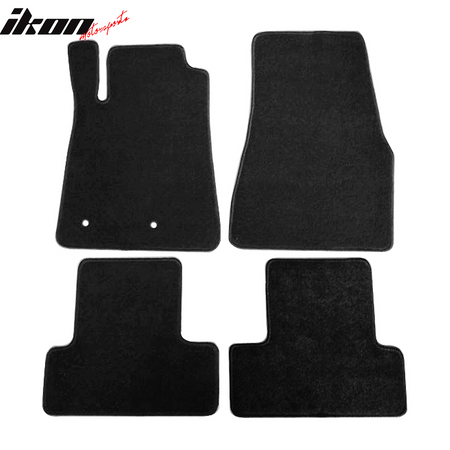 4-Piece Carpet Floor Mats For 2005-2009 Ford Mustang – With Embroidered Pony Logo, Black