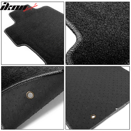 Fits 06-11 Honda Civic 8th Black Nylon Floor Mats Liner Front Rear Row Carpets