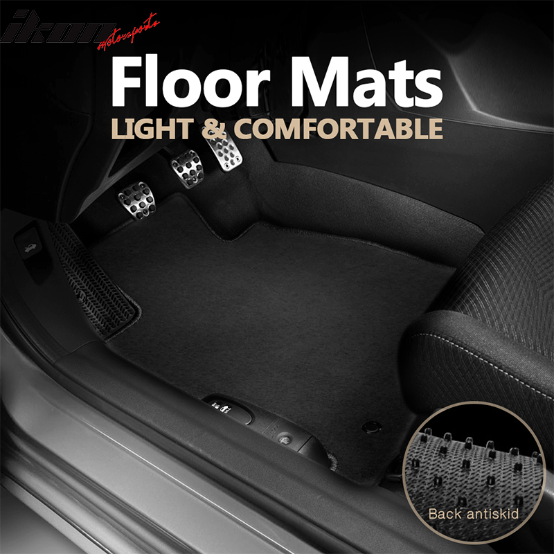 Fits 06-11 Honda Civic 8th Black Nylon Floor Mats Liner Front Rear Row Carpets