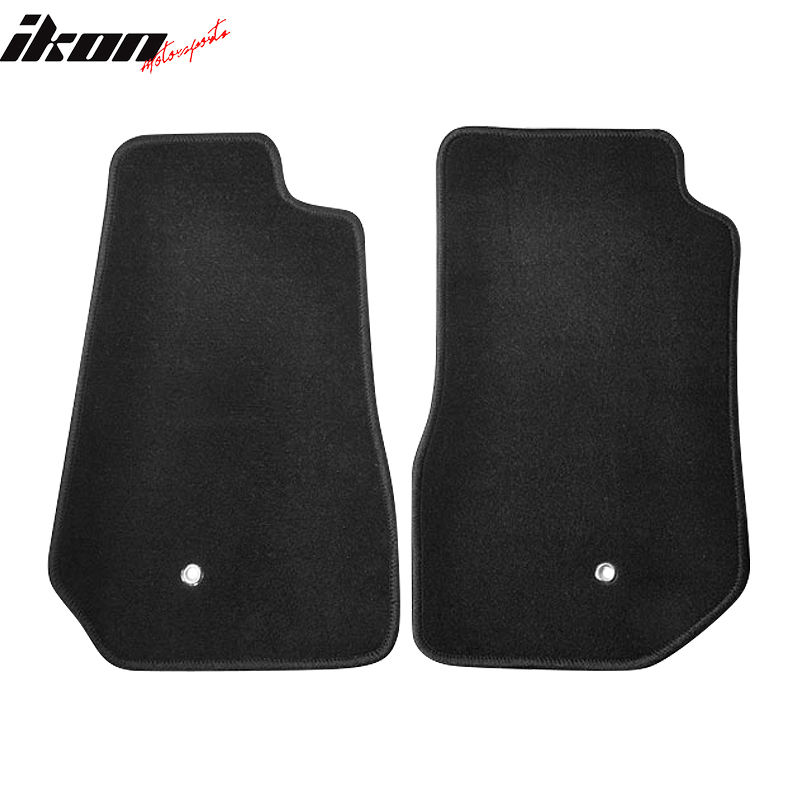 Floor Mats Compatible With 2007-2012 Jeep Wrangler ,Factory Fitment Car Floor Mats 2PC Nylon by IKON MOTORSPORTS, 2008 2009 2010 2011