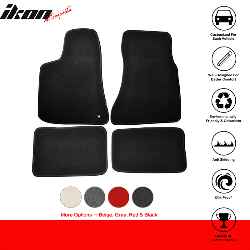 Car Floor Mat for 2006-2010 Dodge Charger Black Nylon Carpet 4PC Set