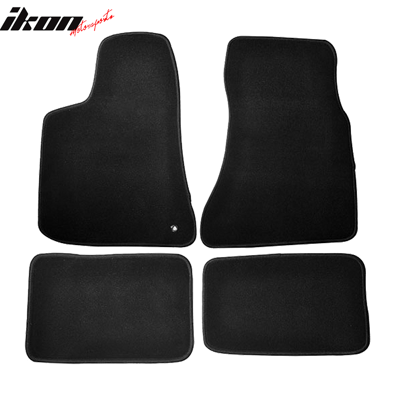 Floor Mats Compatible With 2006-2010 Dodge Charger, 4Dr Factory Fitment Car Floor Mats Front & Rear Nylon by IKON MOTORSPORTS, 2006 2007 2008 2009