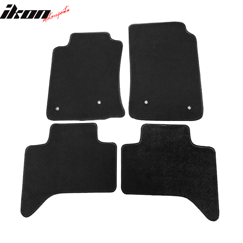 Floor Mats Compatible With 2005-2010 Tacoma, 2Dr 3Dr 4Dr Factory Fitment Car Floor Mats Front & Rear Nylon by IKON MOTORSPORTS, 2006 2007 2008 2009