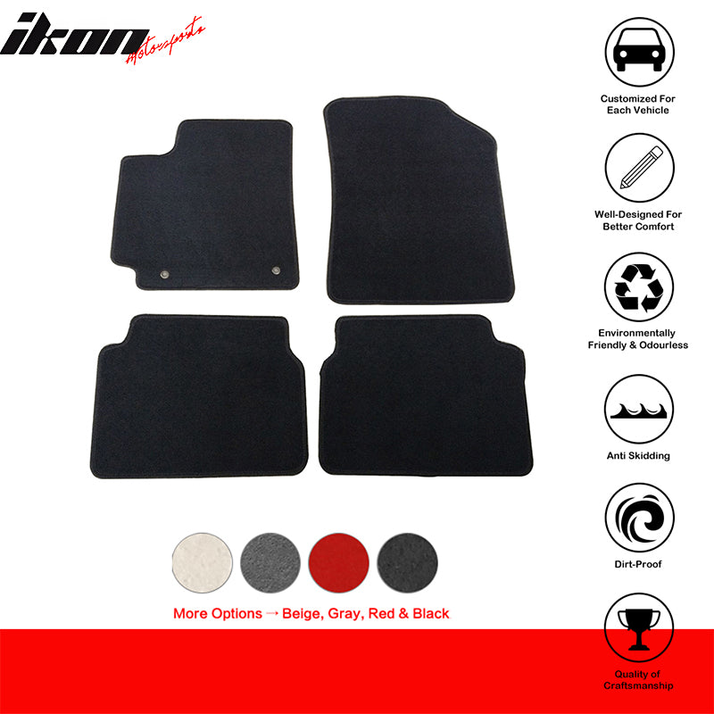 2009-2013 Toyota Corolla Car Mat Black Carpet 4PC Nylon