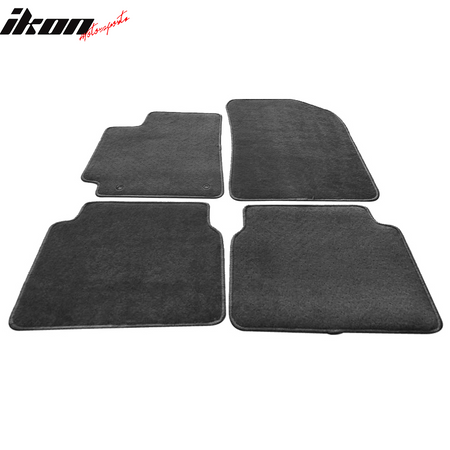 Fits 09-13 Toyota Corolla Floor Mats Carpet Front & Rear Gray 4PC - Nylon