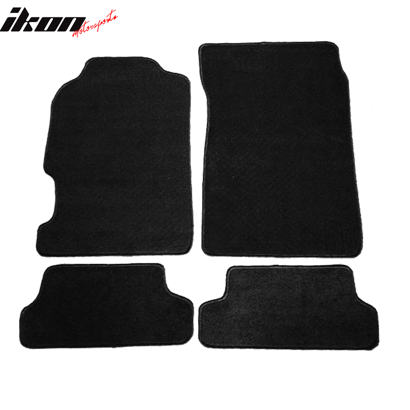 Floor Mats Compatible With 1997-2001 Honda Prelude, 2Dr Factory Fitment Car Floor Mats Front & Rear Nylon by IKON MOTORSPORTS, 1998 1999 2000