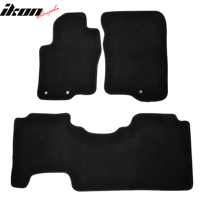 Floor Mats Compatible With 2005-2010 Nissan Frontier, Factory Fitment Car Floor Mat Front & Rear Nylon by IKON MOTORSPORTS, 2006 2007 2008 2009