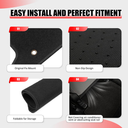 Fits 08-12 Accord 4Dr OE Factory Fitment Car Floor Mats Front Rear Nylon