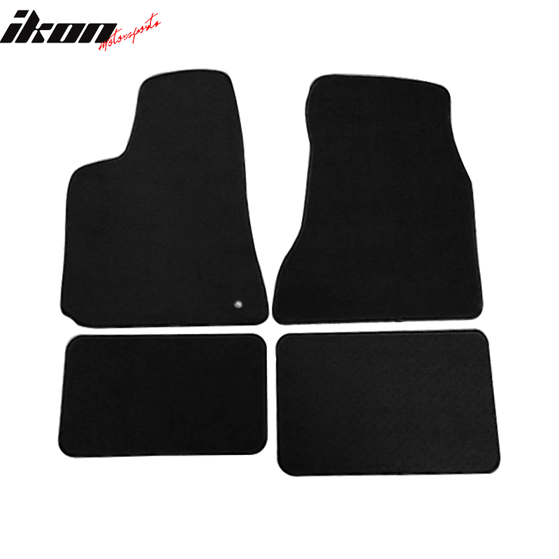 Floor Mats Compatible With 2005-2010 Chrysler 300 300C, 4Dr Factory Fitment Car Floor Mats Front & Rear Nylon by IKON MOTORSPORTS, 2006 2007 2008 2009