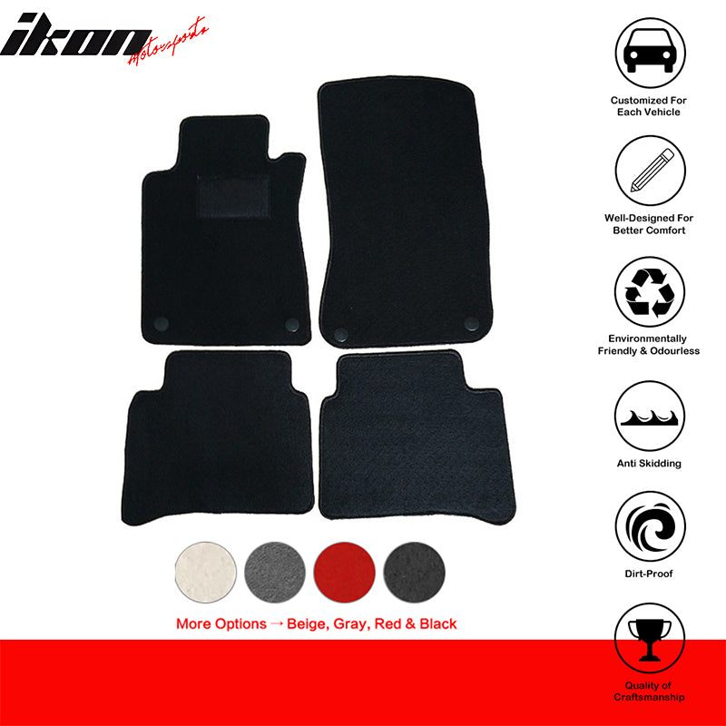 Car Floor Mat for 2003-09 Mercedes-Benz W211 E-Class Black Carpet 4PC