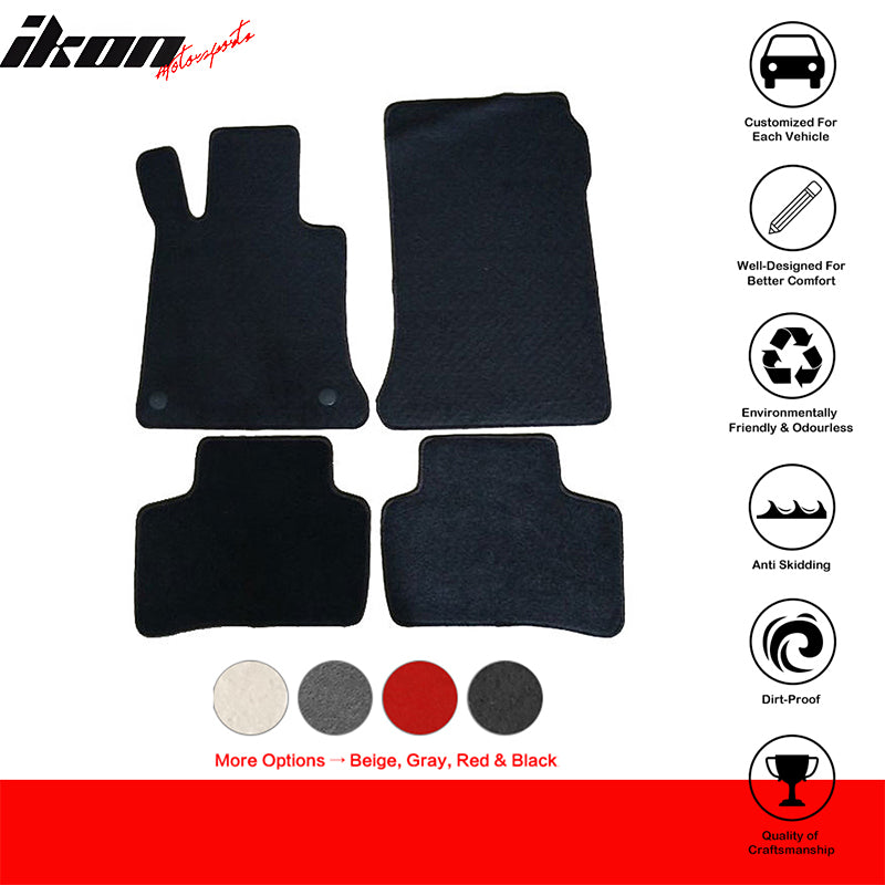 Car Floor Mat for 2010-2015 Mercedes-Benz GLK Class Black 4PC Nylon