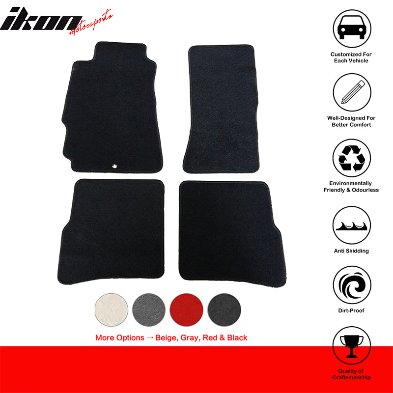 Car Floor Mat for 2004-2012 Mazda RX-8 Black Carpet 4PC Nylon