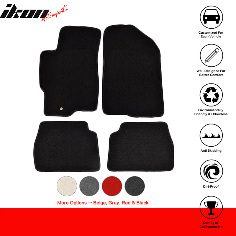 Car Floor Mat for 2003-2008 Mazda 6 Black Carpet 4PC Nylon