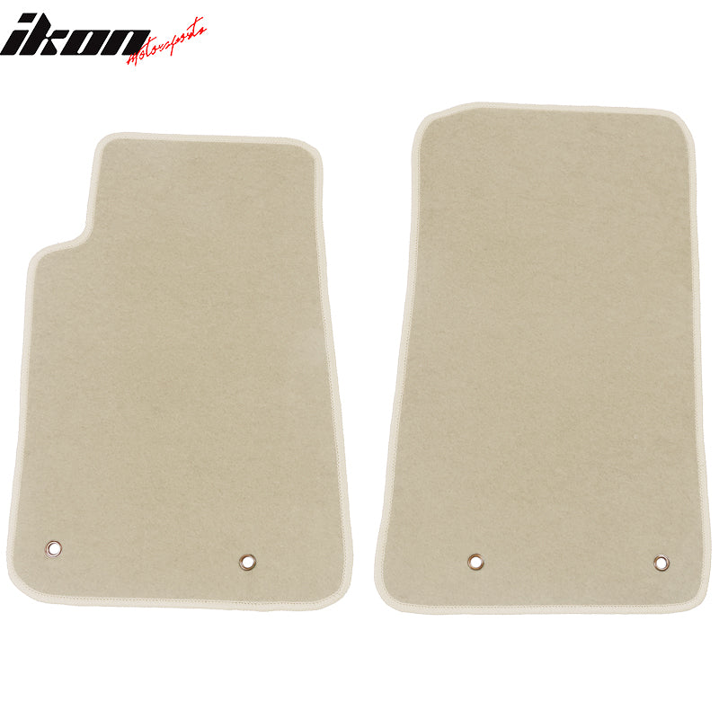 Floor Mats Compatible With 2010-2015 Chevrolet Camaro, Nylon Factory Fitment Car Floor Mats Front by IKON MOTORSPORTS, 2011 2012 2013 2014