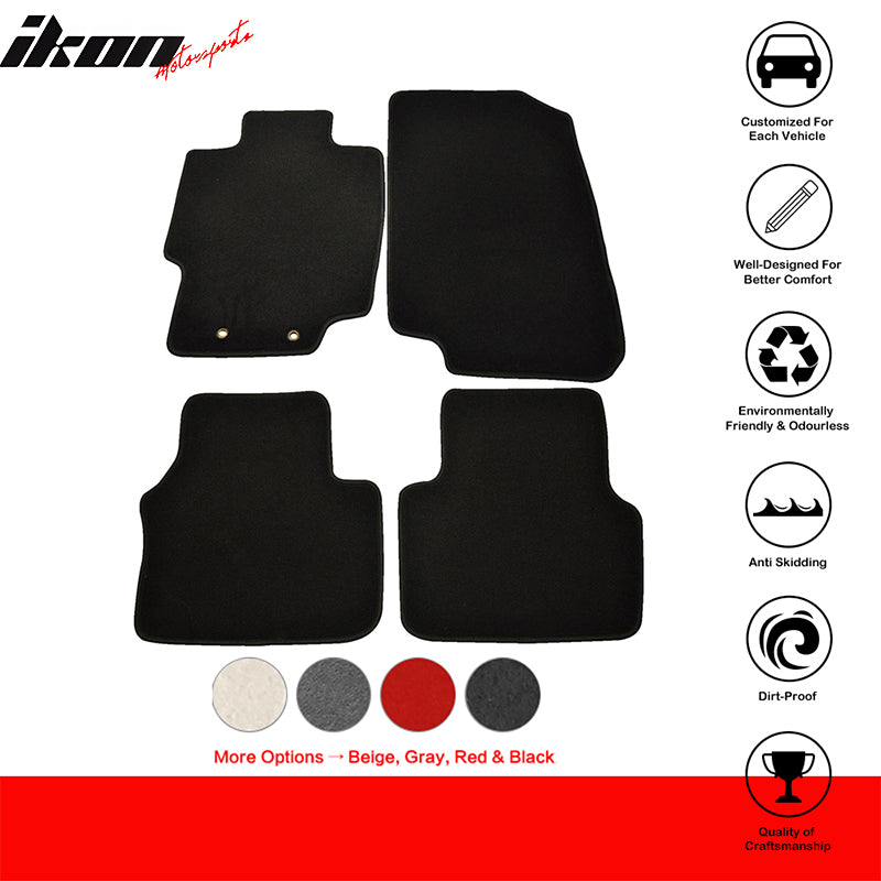 Car Floor Mat for 2004-2008 Acura TL Black Carpet 4PC Nylon