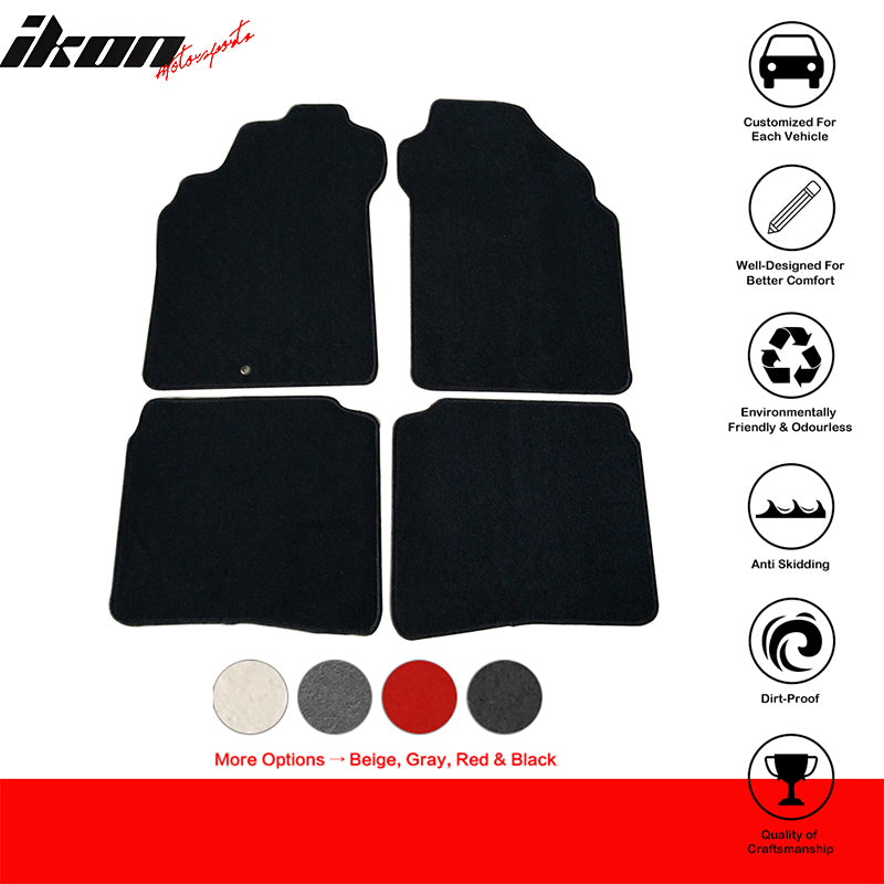 Car Floor Mat for 2000-2002 Nissan Maxima Black Carpet 4PC Nylon