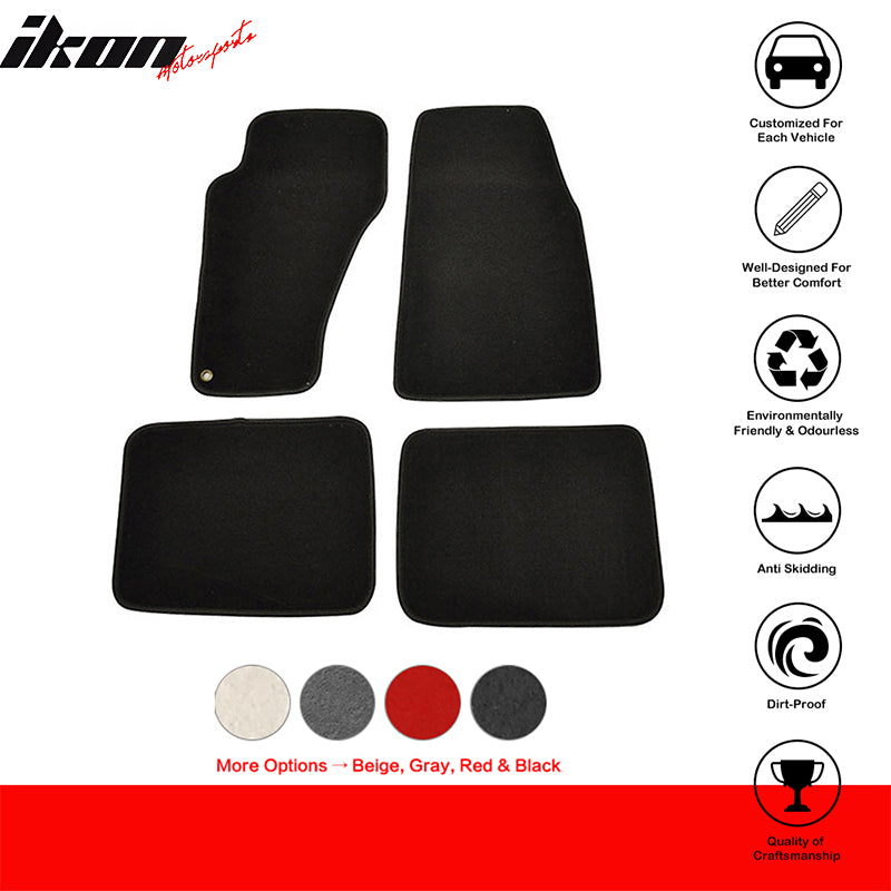 Car Floor Mat for 1999-2004 Jeep Grand Cherokee Black Carpet 4PC Nylon