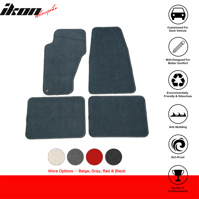 Car Floor Mat for 1999-2004 Jeep Grand Cherokee Gray Carpet 4PC Nylon